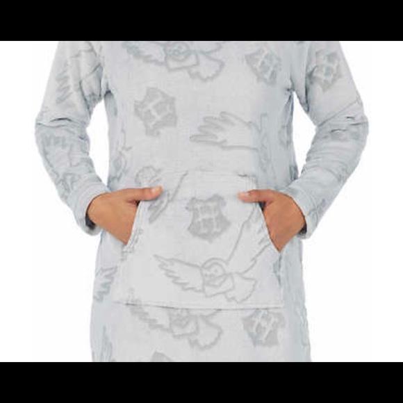 NWT Harry Potter Lounge Fleece Hoodie Hedwig - Picture 2 of 5